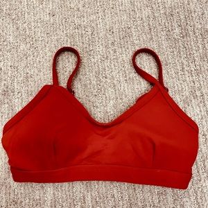 Bombshell red sports bra